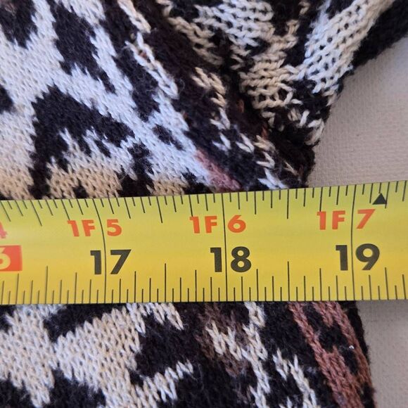 Blu Pepper Womens Aztec Print Open Front Draped Cardigan Sweater Large - Picture 8 of 10